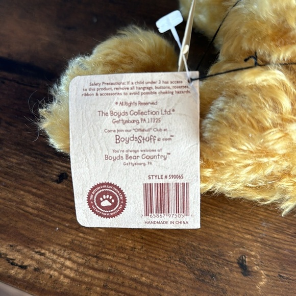 Boyd’s Bear "PUMPKIN" Mohair Plush The Head Bean Collection Stuffed 10” - Picture 6 of 8